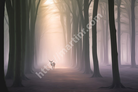 Deer At Dawn III