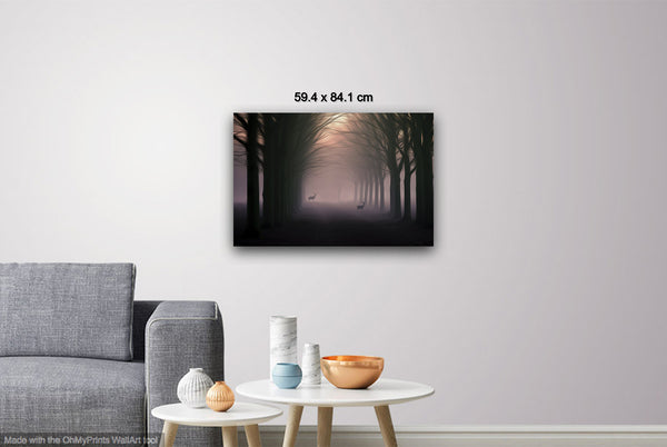 Deers In Wood Lane I