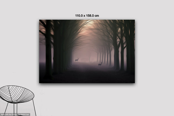 Deers In Wood Lane I