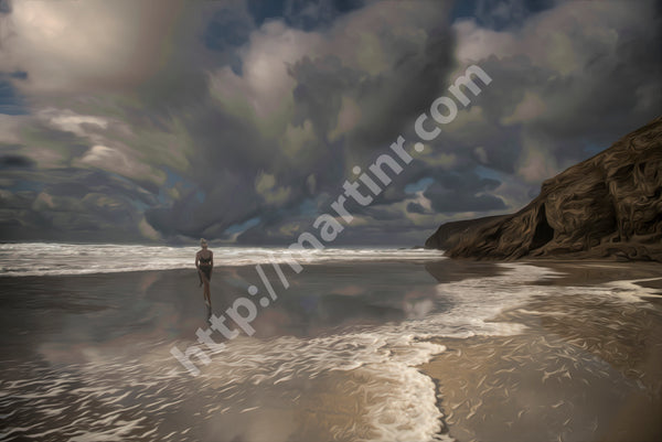 Godrevy Cloudy Beach