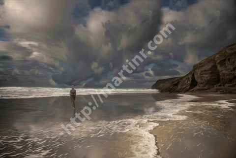 Godrevy Cloudy Beach