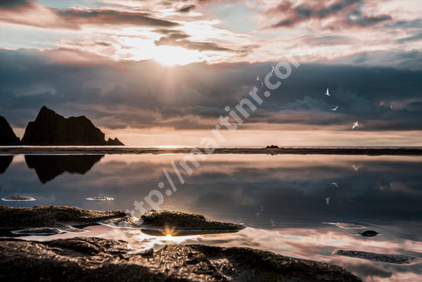 Holywell Bay Reflection I