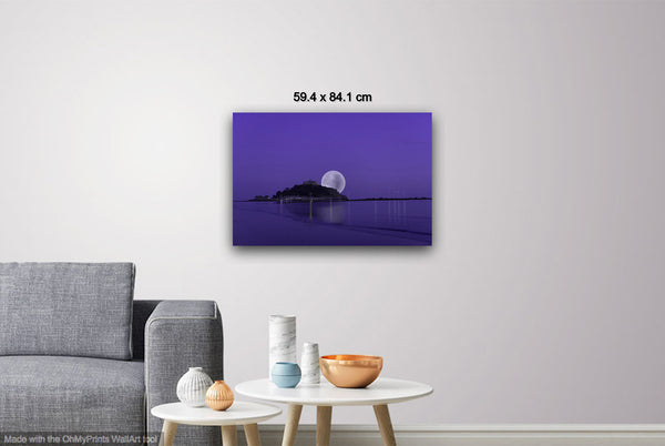 Super Moon St Michaells Mount Purple