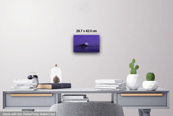 Super Moon St Michaells Mount Purple