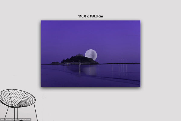 Super Moon St Michaells Mount Purple